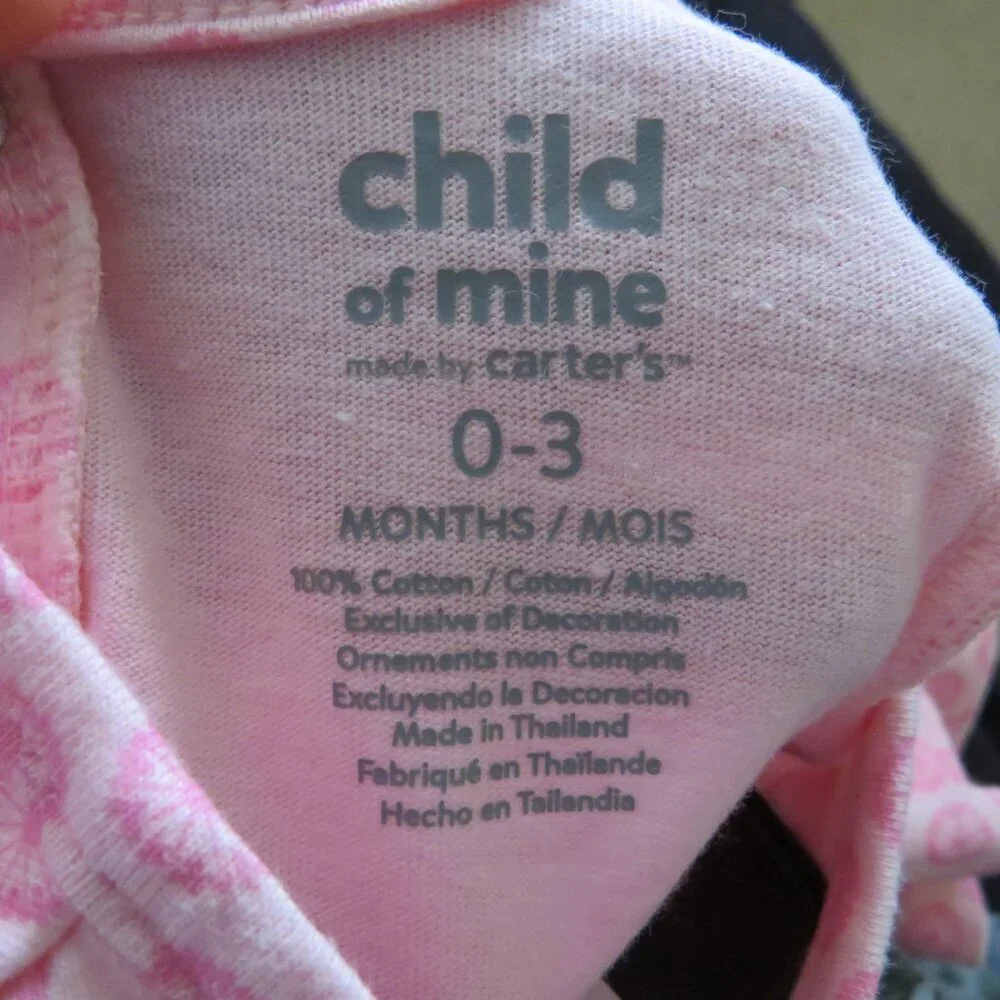 Baby Pink Dress with Embroidered Monkey with Panties 0-3mts Carters